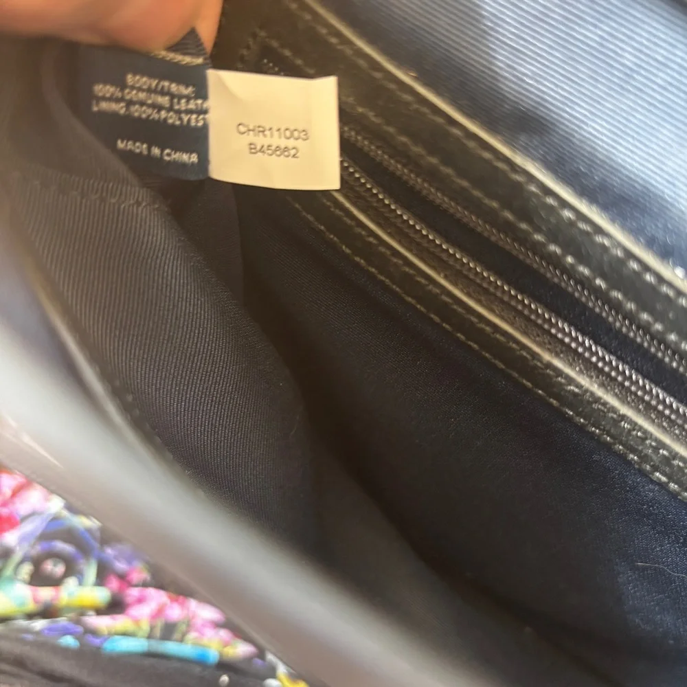 Cole Haan Vestry Saddle Bag in Black‎ Crossbody Leather Purse Gold Hardware